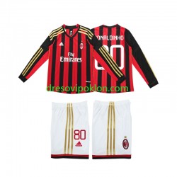 AC Milan RONALDINHO 80 2013 2014 Retro Dres Domaći Dugim Rukavima ,Dječji Komplet AC Milan RONALDINHO 80 2013 2014 Retro Dres Domaći Dugim Rukavima ,Dječji Komplet