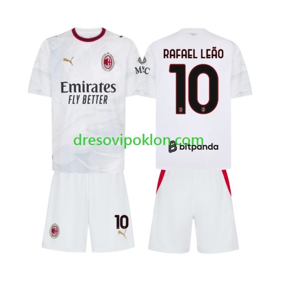 AC Milan Rafael Leao 10 Dres Gostujući 2026-2027 Kratkih Rukava ,Dječji Komplet