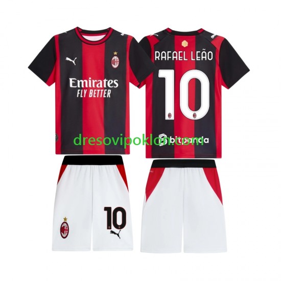AC Milan Rafael Leao 10 Dres Domaći 2026-2027 Kratkih Rukava ,Dječji Komplet