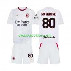 AC Milan Ronaldinho 80 Dres Gostujući 2026-2027 Kratkih Rukava ,Dječji Komplet AC Milan Ronaldinho 80 Dres Gostujući 2026-2027 Kratkih Rukava ,Dječji Komplet