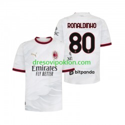 AC Milan Ronaldinho 80 Dres Gostujući 2026-2027 Kratkih Rukava ,Muški AC Milan Ronaldinho 80 Dres Gostujući 2026-2027 Kratkih Rukava ,Muški