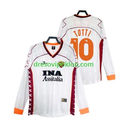Roma Totti 10 2000 Retro Dres Gostujući 1999 Dugim Rukavima ,Muški