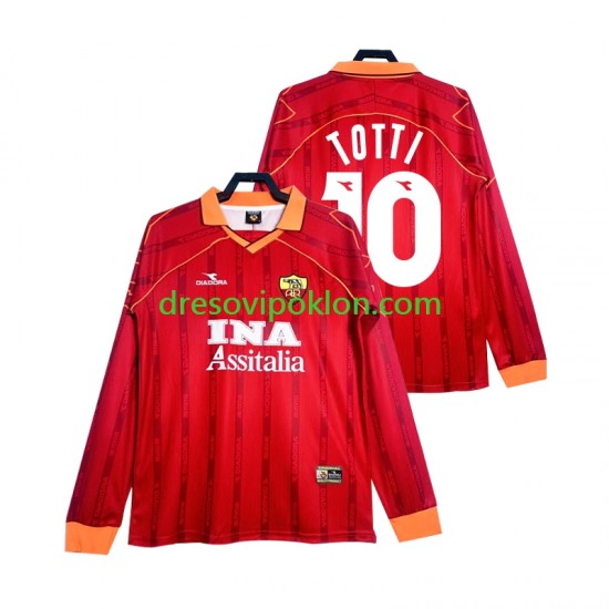Roma Totti 10 2000 Retro Dres Domaći 1999 Dugim Rukavima ,Muški