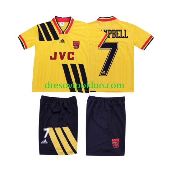 Arsenal CAMPBELL 7 1993 Retro Dres Gostujući 1994 Kratkih Rukava ,Dječji Komplet