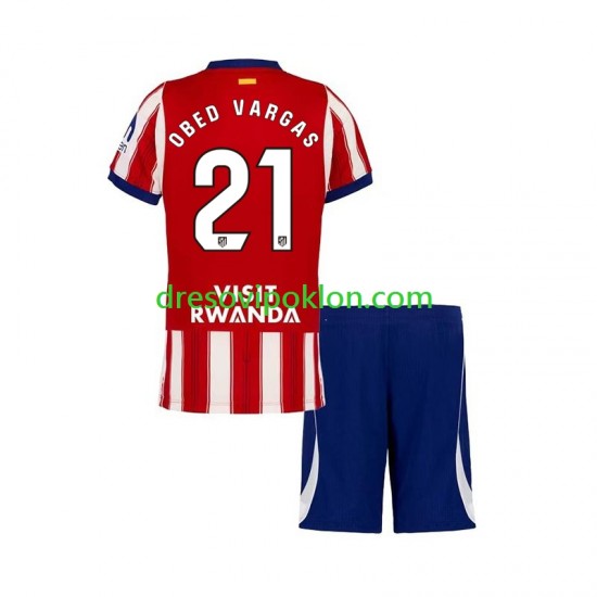Atlético Madrid Obed Vargas 21 Dres Domaći 2026-2027 Kratkih Rukava ,Dječji Komplet