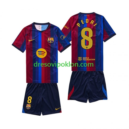 FC Barcelona Pedri 8 Dres Domaći 2026-2027 Kratkih Rukava ,Dječji Komplet