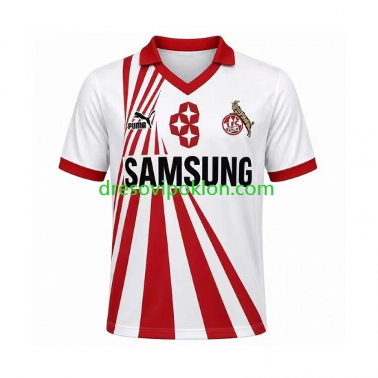 FC Köln 1990 1991 Retro Dres Domaći Kratkih Rukava ,Muški