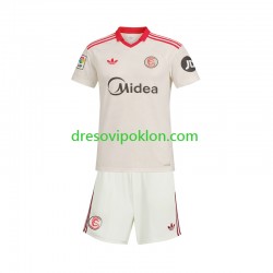 Sevilla FC Retro Dres Domaći 2025-2026 Kratkih Rukava ,Dječji Komplet