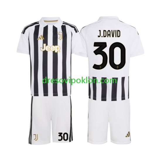 Juventus Jonathan David 30 Dres Domaći 2026-2027 Kratkih Rukava ,Dječji Komplet