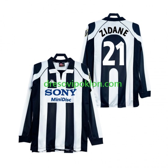 Juventus ZIDANE 21 1997 Retro Dres Domaći 1998 Dugim Rukavima ,Muški