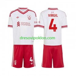 Liverpool Virgil van Dijk 4 Dres Gostujući 2026-2027 Kratkih Rukava ,Dječji Komplet
