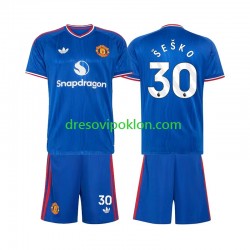 Manchester United Benjamin Sesko 30 Dres Gostujući 2026-2027 Kratkih Rukava ,Dječji Komplet