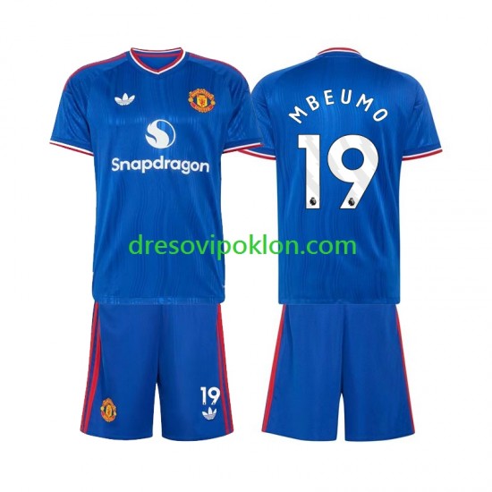 Manchester United Bryan Mbeumo 19 Dres Gostujući 2026-2027 Kratkih Rukava ,Dječji Komplet