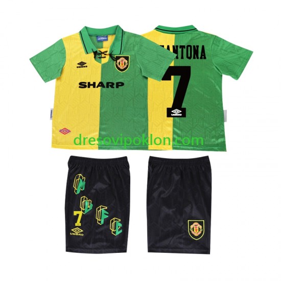 Manchester United CANTONA 7 1992 Retro Dres Treći 1994 Kratkih Rukava ,Dječji Komplet