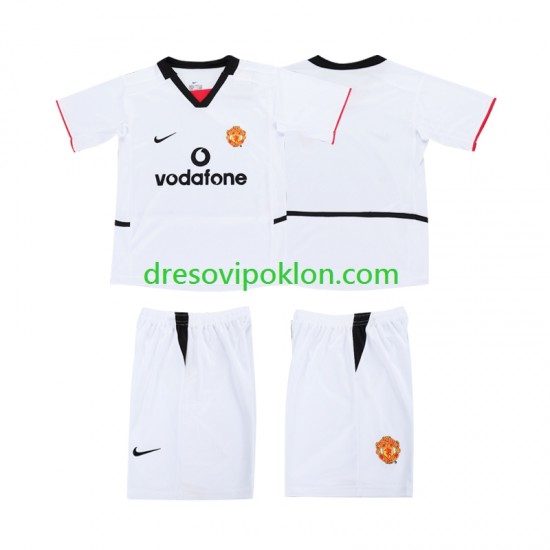 Manchester United Football Shirt 2003 Gostujući 2002 Kratkih Rukava ,Dječji Komplet
