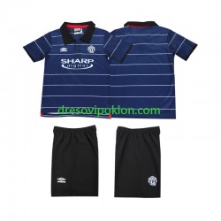 Manchester United 2000 Retro Dres Gostujući 1999 Kratkih Rukava ,Dječji Komplet