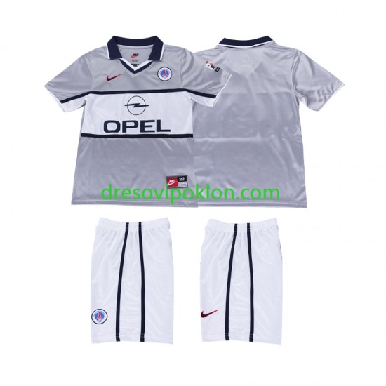 Paris Saint-Germain 2000 2001 Retro Dres Gostujući Kratkih Rukava ,Dječji Komplet