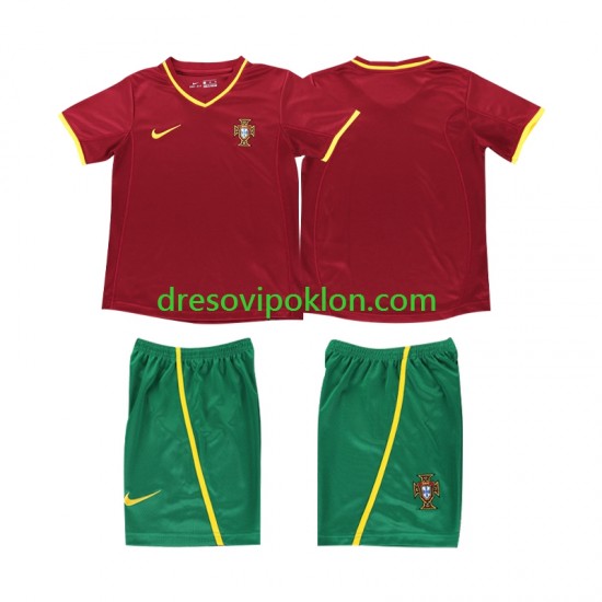 Portugal Retro Dres Domaći 2002 Kratkih Rukava ,Dječji Komplet