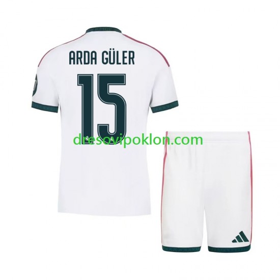 Real Madrid Arda Guler 15 Dres Domaći 2026-2027 Kratkih Rukava ,Dječji Komplet