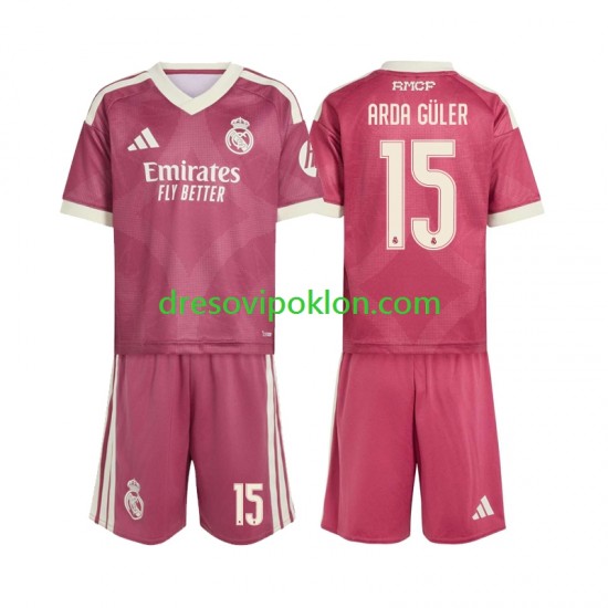Real Madrid Arda Guler 15 Dres Treći 2026-2027 Kratkih Rukava ,Dječji Komplet