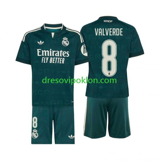 Real Madrid Federico Valverde 8 Dres Gostujući 2026-2027 Kratkih Rukava ,Dječji Komplet