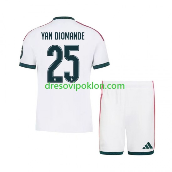 Real Madrid Yan Diomande 25 Dres Domaći 2026-2027 Kratkih Rukava ,Dječji Komplet