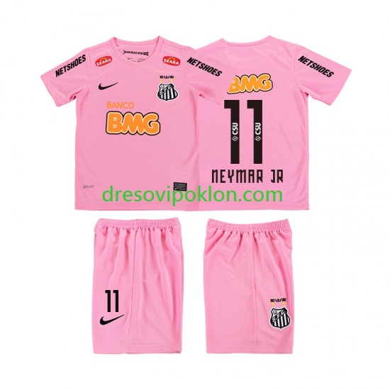 Santos Neymar JR 11 2012 2013 Retro Dres Četvrti Kratkih Rukava ,Dječji Komplet