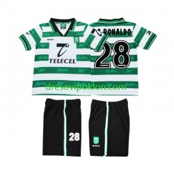 Sporting CP Cristiano Ronaldo 28 2000 Retro Dres Domaći 1999 Kratkih Rukava ,Dječji Komplet