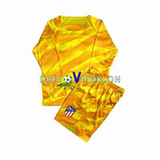 Atlético Madrid Golmanski naranča Dres 2023-2024 Dugim Rukavima ,Dječji Komplet