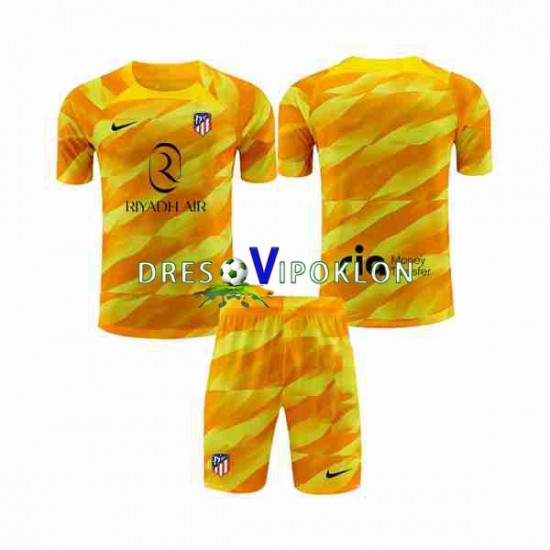 Atlético Madrid Golmanski naranča Dres 2023-2024 Kratkih Rukava ,Dječji Komplet