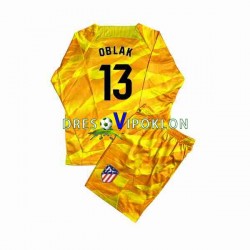 Atlético Madrid Golmanski Jan Oblak 13 naranča Dres 2023-2024 Dugim Rukavima ,Dječji Komplet