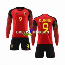 Belgija R.LUKAKU 9 Dres Domaći World Cup 2022 Dugim Rukavima ,Dječji Komplet