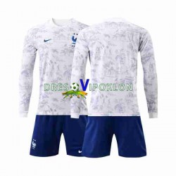 Francuska Dres Gostujući World Cup 2022 Dugim Rukavima ,Dječji Komplet