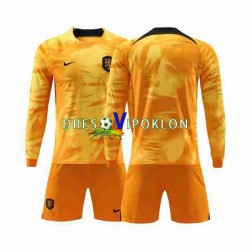 Nizozemska Dres Domaći World Cup 2022 Dugim Rukavima ,Dječji Komplet
