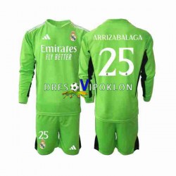 Real Madrid Golmanski Kepa Arrizabalaga 25 Dres Domaći 2023-2024 Dugim Rukavima ,Dječji Komplet
