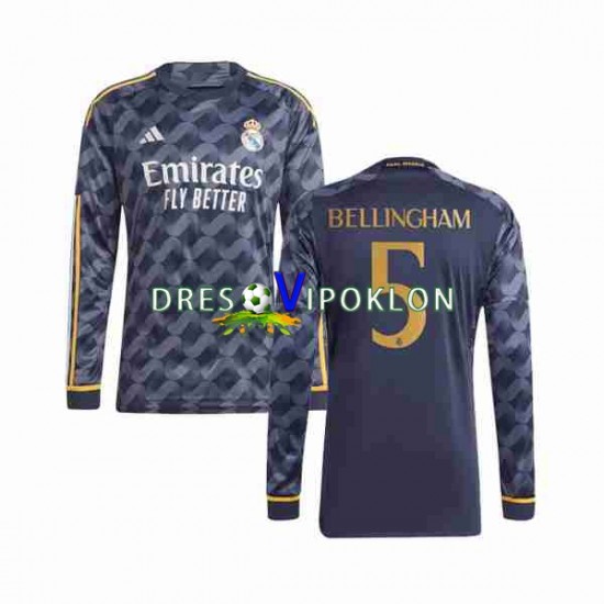 Real Madrid Jude Bellingham 5 Dres Gostujući 2023-2024 Dugim Rukavima ,Muški