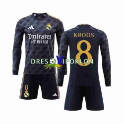 Real Madrid Kroos 8 Dres Gostujući 2023-2024 Dugim Rukavima ,Dječji Komplet