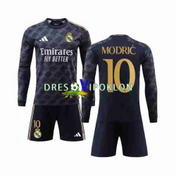 Real Madrid Modrić Luka 10 Dres Gostujući 2023-2024 Dugim Rukavima ,Dječji Komplet