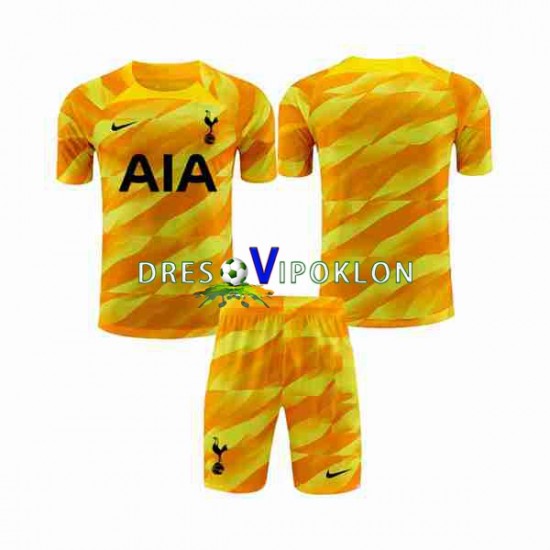 Tottenham Hotspur Golmanski naranča Dres Gostujući 2023-2024 Kratkih Rukava ,Dječji Komplet