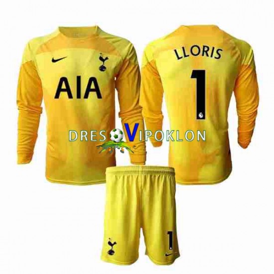 Tottenham Hotspur Golmanski Hugo Lloris 1 Dres Domaći 2022-2023 Dugim Rukavima ,Dječji Komplet