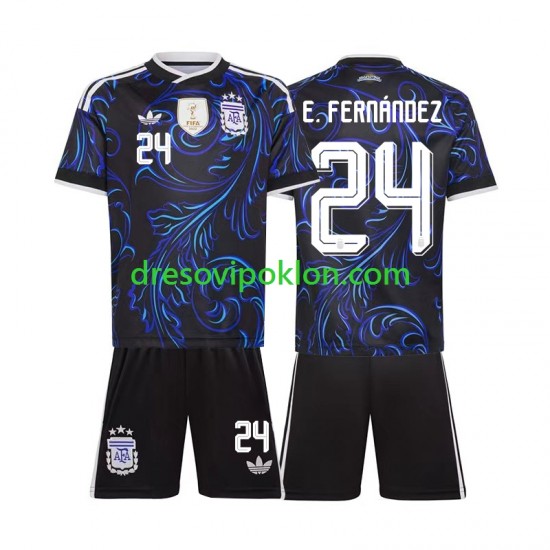 Argentina Enzo Fernandez 24 Dres Gostujući World Cup 2026 Kratkih Rukava ,Dječji Komplet