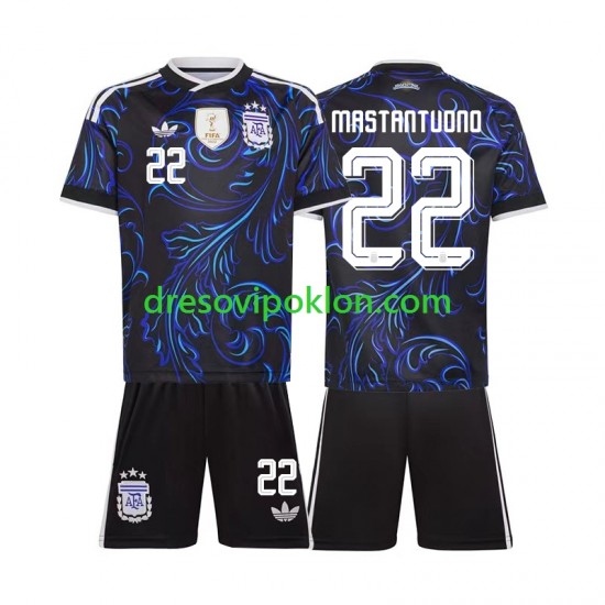 Argentina Franco Mastantuono 22 Dres Gostujući World Cup 2026 Kratkih Rukava ,Dječji Komplet