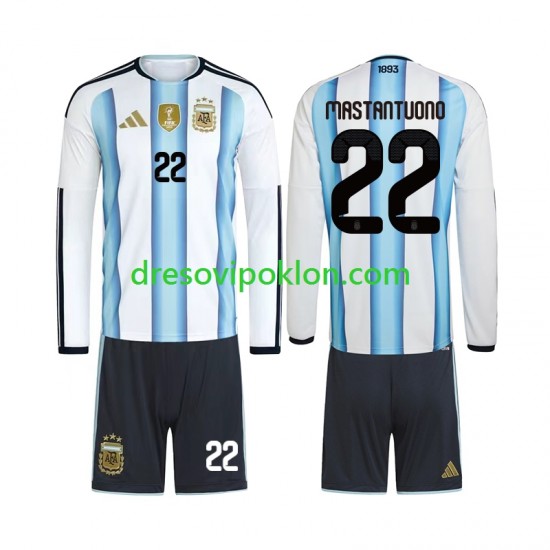 Argentina Franco Mastantuono 22 Dres Domaći World Cup 2026 Dugim Rukavima ,Dječji Komplet