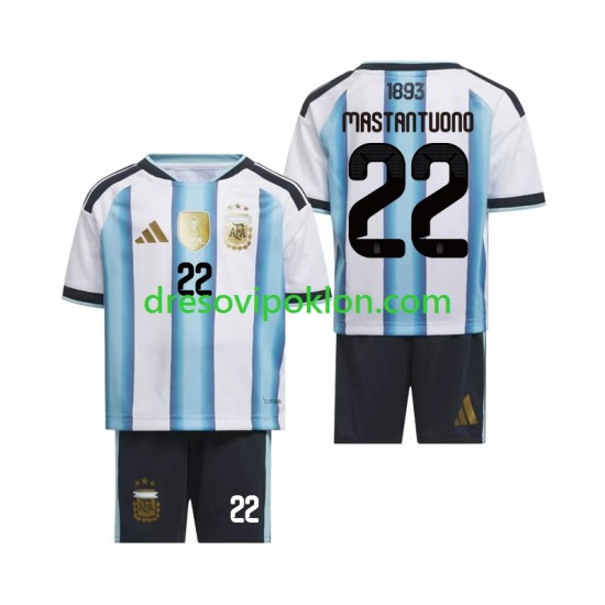 Argentina Franco Mastantuono 22 Dres Domaći World Cup 2026 Kratkih Rukava ,Dječji Komplet