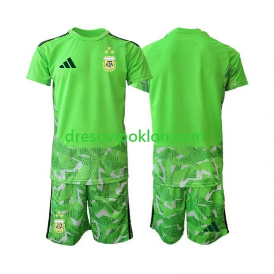 Argentina Golmanski Dres Treći World Cup 2026 Kratkih Rukava ,Dječji Komplet