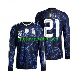 Argentina Jose Manuel Lopez 21 Dres Gostujući World Cup 2026 Dugim Rukavima ,Muški