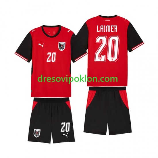 Austrija Konrad Laimer 20 Dres Domaći World Cup 2026 Kratkih Rukava ,Dječji Komplet