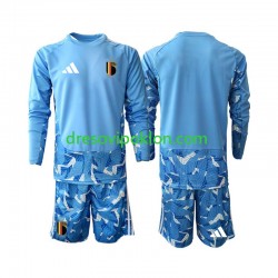 Belgija Golmanski Dres Domaći World Cup 2026 Dugim Rukavima ,Dječji Komplet