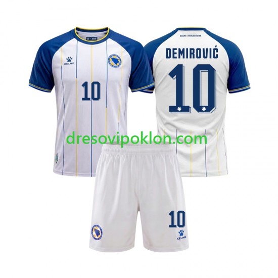 Bosna i Hercegovina Ermedin Demirovic 10 Dres Gostujući World Cup 2026 Kratkih Rukava ,Dječji Komplet