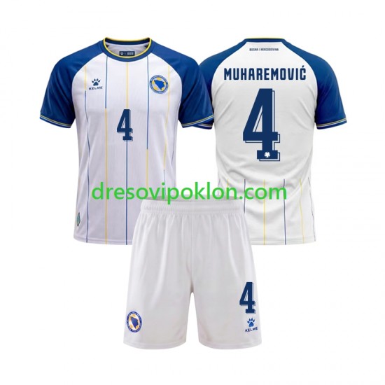 Bosna i Hercegovina Tarik Muharemovic 4 Dres Gostujući World Cup 2026 Kratkih Rukava ,Dječji Komplet
